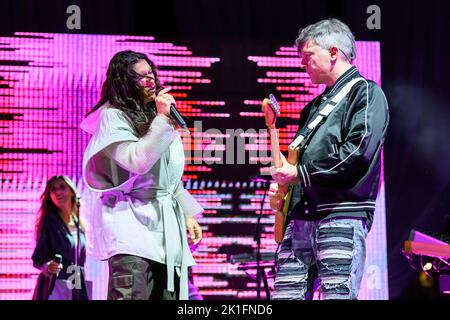 Pisa, Italien. 17. September 2022. Elisa TOFFOLI spielt auf der Piazza dei Cavalieri in Pisa mit ihrer Tour zurück in die Zukunft. Auf dem Foto Elisa Toffoli Kredit: Stefano Dalle Luche/Alamy Live News Stockfoto