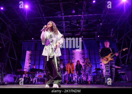 Pisa, Italien. 17. September 2022. Elisa TOFFOLI spielt auf der Piazza dei Cavalieri in Pisa mit ihrer Tour zurück in die Zukunft. Auf dem Foto Elisa Toffoli Kredit: Stefano Dalle Luche/Alamy Live News Stockfoto