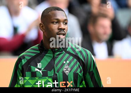 MONCHENGLADBACH - Marcus Thuram von Borussia Monchengladbach beim Bundesliga-Spiel zwischen Borussia Mšnchengladbach und RB Leipzig am 17. September 2022 im Stadion des Borussia-Parks in Monchengladbach. ANP | Dutch Height | Gerrit van Keulen Stockfoto