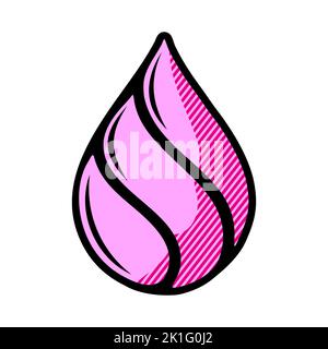 Symbol für die Wasserwelle auf weißem Hintergrund isoliert. Wasserwellen-Symbol einfaches Zeichen. Wassertropfen-Symbol Trendy und modernes Symbol für Grafik-und Web-Design. Wasser Stockfoto
