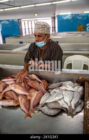 Fischmarkt in Muttrah, Muscat, Oman Stockfoto