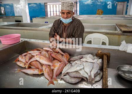 Fischmarkt in Muttrah, Muscat, Oman Stockfoto