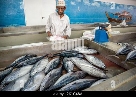 Fischmarkt in Muttrah, Muscat, Oman Stockfoto