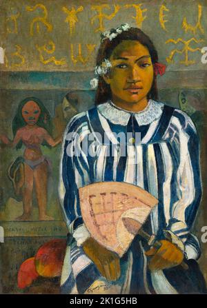 Merahi metua no Tehamana (Tehamana hat viele Eltern oder die Vorfahren von Tehamana). Paul Gauguin. 1893. Stockfoto