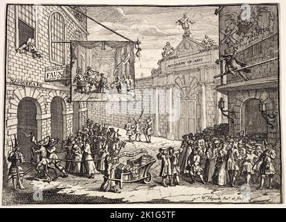 Maskeraden und Opern. William Hogarth. 1724. Stockfoto