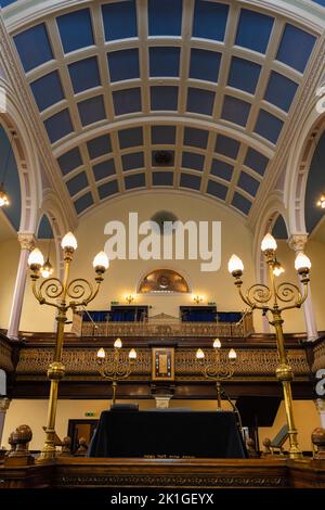 Garnethill Synagogue interior, Glasgow, Schottland, Großbritannien Stockfoto