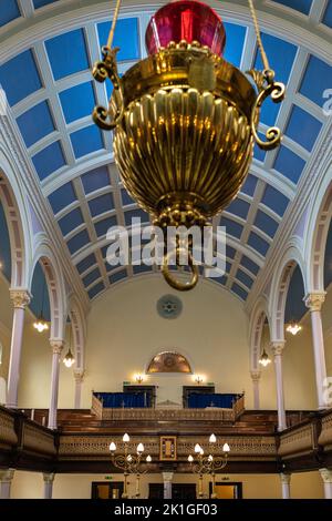 Garnethill Synagogue interior, Glasgow, Schottland, Großbritannien Stockfoto