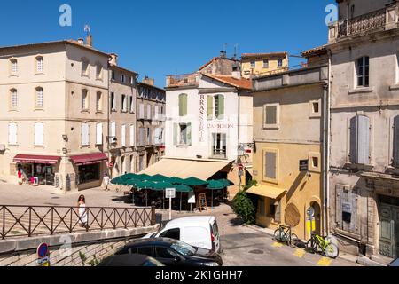 Straßen in Arles France neben dem Amphitheater. Stockfoto