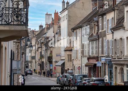 Rue De Lorraine in Beaune, Burgund Frankreich. Stockfoto