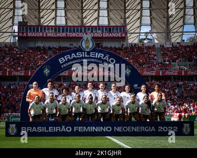 RS - Porto Alebre - 09/18/2022 - BRASILIANISCHE FRAUEN 2022, INTERNATIONALE X CORINTHIANS - Corinthians Spieler posieren für ein Foto vor dem Spiel gegen Internacional im Beira-Rio Stadion für die Brasilianische Frauenmeisterschaft 2022. Foto: Maxi Franzoi/AGIF/Sipa USA Stockfoto