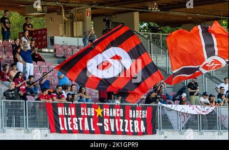 Mailand, Italien. 18. September 2022. Curva Milan während AC Milan vs US Sassuolo, Italienische Fußballserie A Frauenspiel in Mailand, Italien, September 18 2022 Credit: Independent Photo Agency/Alamy Live News Stockfoto
