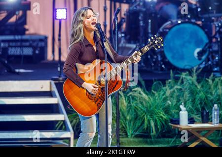 Maren Morris tritt am Samstag, 17. September 2022, im Greek Theatre in Berkeley, Kalifornien, auf. Foto: Christopher Victorio/imageSPACE/Sipa USA Stockfoto