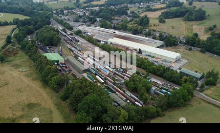 The Peak Rail Heritage Railway Yard and Sidings at Rowsley, Peak District National Park, Derbyshire, August 2022 Stockfoto