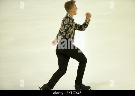 Matteo RIZZO (Ita), Männer beim Eiskunstlauf 2022 ISU Challenger Series, Eissport in Bergamo, Italien, September 18 2022 Stockfoto