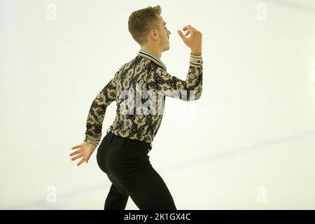 Matteo RIZZO (Ita), Männer beim Eiskunstlauf 2022 ISU Challenger Series, Eissport in Bergamo, Italien, September 18 2022 Stockfoto