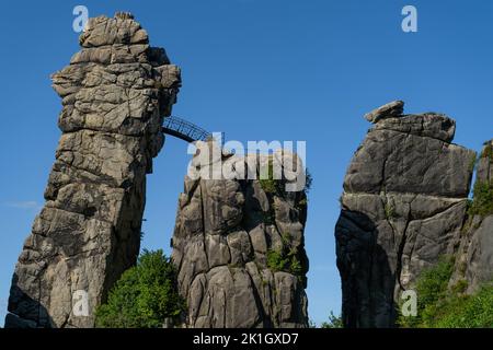 Felsformation Externsteine in Horn Bad Meinberg, Deutschland Stockfoto