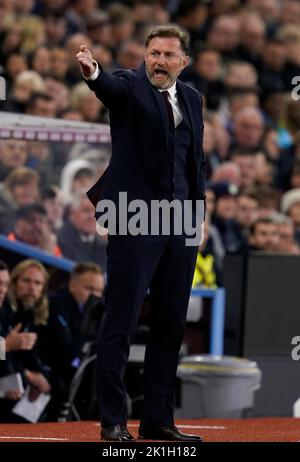 Birmingham, England, 16.. September 2022. Ralph Hasenhuttl Manager von Southampton während des Spiels der Premier League in Villa Park, Birmingham. Bildnachweis sollte lauten: Andrew Yates / Sportimage Stockfoto