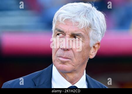 18.. September 2022; Olympiastadion, Rom, Italien ; Serie A Championship Football, Roma gegen Atalanta ; Atalanta-Trainer Gian Piero Gasperini Stockfoto