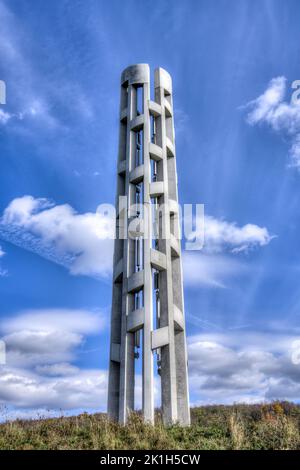 Der Tower of Voices am 11.. September des Flight 93 Memorial in Stoystown, Pennsylvania. Stockfoto