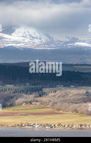 Ben Wyvis im schottischen Hochland. Stockfoto