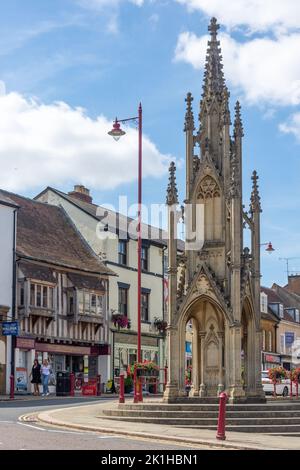 The Burton Memorial, High Street, Daventry, Northamptonshire, England, Vereinigtes Königreich Stockfoto