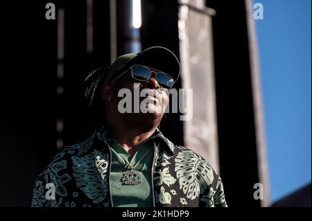 Chicago, USA. 18. September 2022. Coolio tritt am Sonntag, 18. September 2022, beim Riot Fest in Douglas Park in Chicago, IL, auf. (Foto von Christopher Dilts/Sipa USA) Quelle: SIPA USA/Alamy Live News Stockfoto