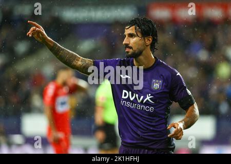 Anderlecht, Belgien. 18. September 2022. Anderlechts Lior Refaelov, aufgenommen während eines Fußballschlages zwischen RSCA Anderlecht und KV Kortrijk, Sonntag, 18. September 2022 in Anderlecht, am 9. Tag der ersten Division der belgischen Meisterschaft 2022-2023 in der 'Jupiler Pro League'. BELGA FOTO DAVID PINTENS Kredit: Belga Nachrichtenagentur/Alamy Live News Stockfoto