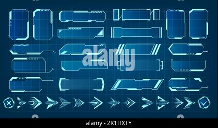 Technische ui-Frames Stock Vektor