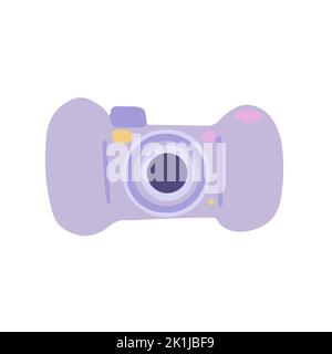 Handgezeichnete niedliche isolierte Clipart-Illustration von Y2K alten digitalen Fotokamera Stock Vektor