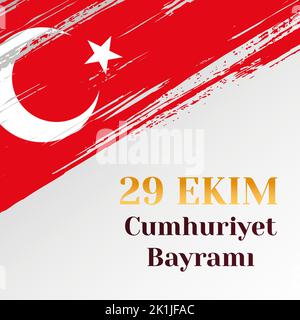 29 ekim cumhuriyet bayrami, tagesillustration der türkischen republik Stock Vektor