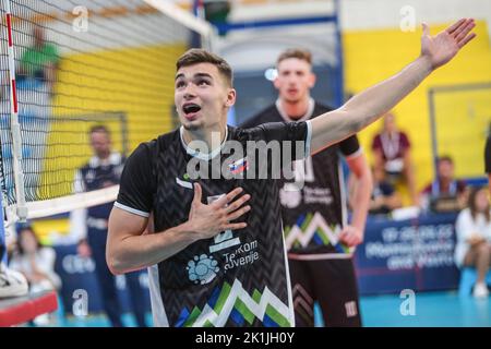 Montesilvano/Vasto, Montesilvano/Vasto, Italien, 18. September 2022, ROK Branko (SLO) während der Europameisterschaft U20 - Slowakei vs. Slowenien - Volleyball Intenationals Credit: Live Media Publishing Group/Alamy Live News Stockfoto