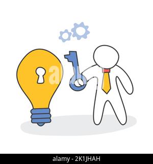 Vektorgrafik Idee. Konzept für Lösung, Geschäft, Problem, Idee, Gedanke Stock Vektor