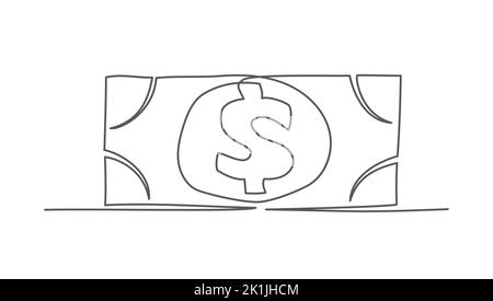 Geld eine Linie ziehen. Konzept für Wirtschaft, Finanzen, Geld, Dollar Stock Vektor