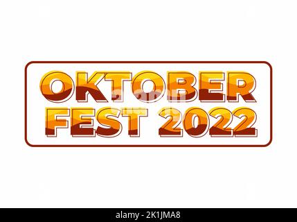 Oktoberfest Texteffekt für Social Media Banner Design Stock Vektor