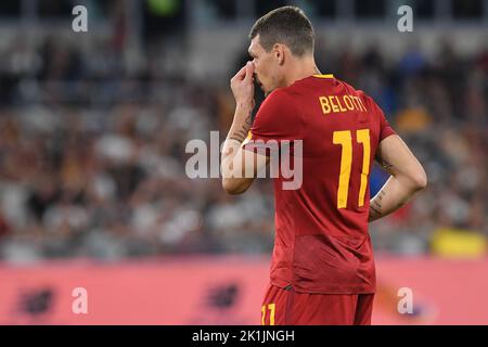 Rom, Italien. 18. September 2022. Andrea Belotti von AS Roma während des Fußballspiels Serie A, Stadio Olimpico, AS Roma gegen Atalanta, 18.. September 2022 (Foto der Gutschrift Allshotlive/Sipa usa) Credit: SIPA USA/Alamy Live News Stockfoto