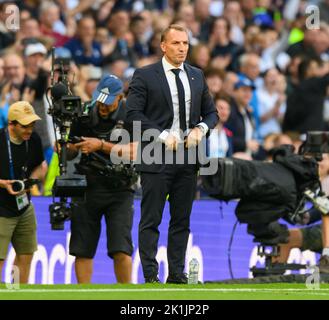 London, Großbritannien. 17. September 2022. 17 Sep 2022 - Tottenham Hotspur gegen Leicester City - Premier League - Tottenham Hotspur Stadium Leicester City Manager Brendan Rodgers während des Spiels gegen Tottenham Bildnachweis: Mark Pain / Alamy Live News Credit: Mark Pain/Alamy Live News Stockfoto