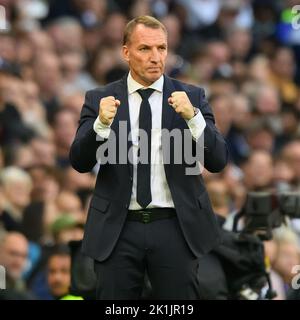 London, Großbritannien. 17. September 2022. 17 Sep 2022 - Tottenham Hotspur gegen Leicester City - Premier League - Tottenham Hotspur Stadium Leicester City Manager Brendan Rodgers während des Spiels gegen Tottenham Bildnachweis: Mark Pain / Alamy Live News Credit: Mark Pain/Alamy Live News Stockfoto