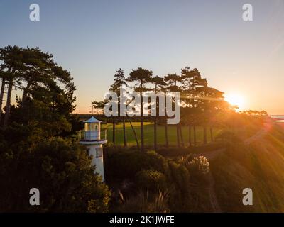 Lepe Lighthouse - Südküste von England Stockfoto