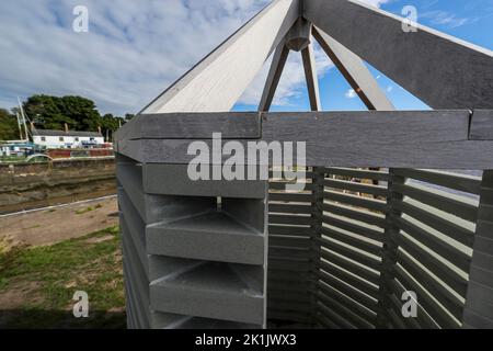 Lydney Harbour Art Trail, Lydney Harbour, Lydney, Gloucestershire, GL15 4er Stockfoto