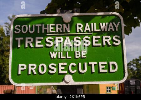 Bluebell Railway und Umgebung in East Sussex. Stockfoto