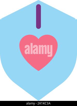 Symbol für die flache Benutzeroberfläche des Immunsystems Stock Vektor