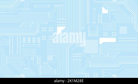 Elektronikplatine mit blauem Hintergrund. Technologie Design abstrakte Konzept Vektor Illustration. Vektorhintergrund. Stock Vektor