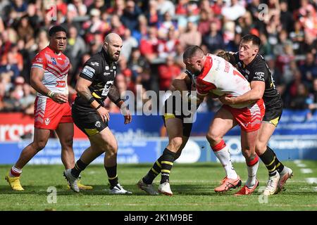 St. Helens, England -17.. September 2022 - Rugby League Betfred Super League Halbfinale, St. Helens gegen Salford Red Devils im Totally Wicked Stadium, St. Helens, Großbritannien Stockfoto