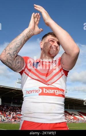 St. Helens, England -17.. September 2022 - Rugby League Betfred Super League Halbfinale, St. Helens gegen Salford Red Devils im Totally Wicked Stadium, St. Helens, Großbritannien Stockfoto