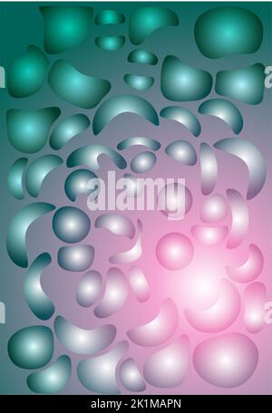 Abstrakte Illustration zum Thema Raum, Feenwelt, dreidimensionale Formen Stockfoto