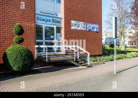 Finanzamt Soest und Bürgeramt Stockfoto