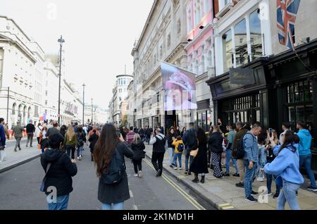 Szenen aus dem Zentrum londons anlässlich der Beerdigung von Queen Elizabeth am 2 19.. september 2022 Stockfoto
