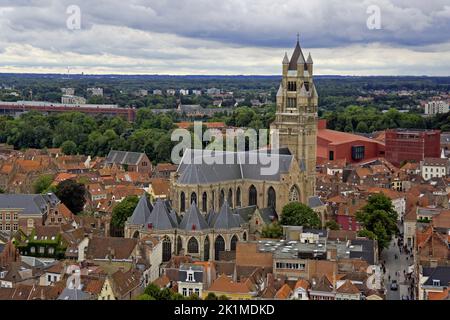 Sint-Salvatorskathedral in der alten Stadt Brügge in Belgien, EU Stockfoto