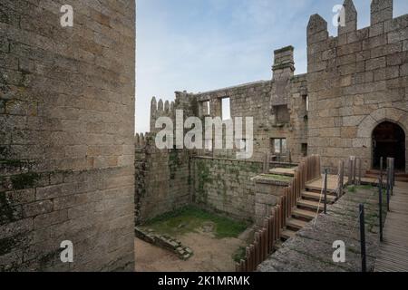 Burg von Guimaraes innere Abteilung - Guimaraes, Portugal Stockfoto