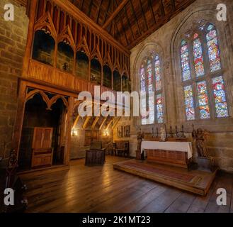 Palast der Herzöge von Braganza Kapelle Innenraum - Guimaraes, Portugal Stockfoto